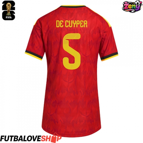 Dres Belgicko Maxim De Cuyper #5 Domáci pre Ženy MS 2026 Krátky Rukáv